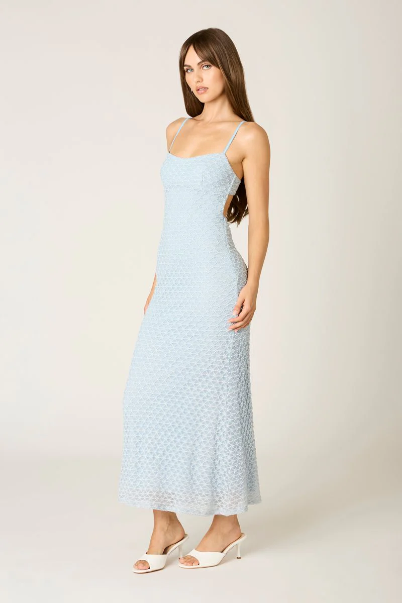 Textured Mesh Midi Dress - Image 2
