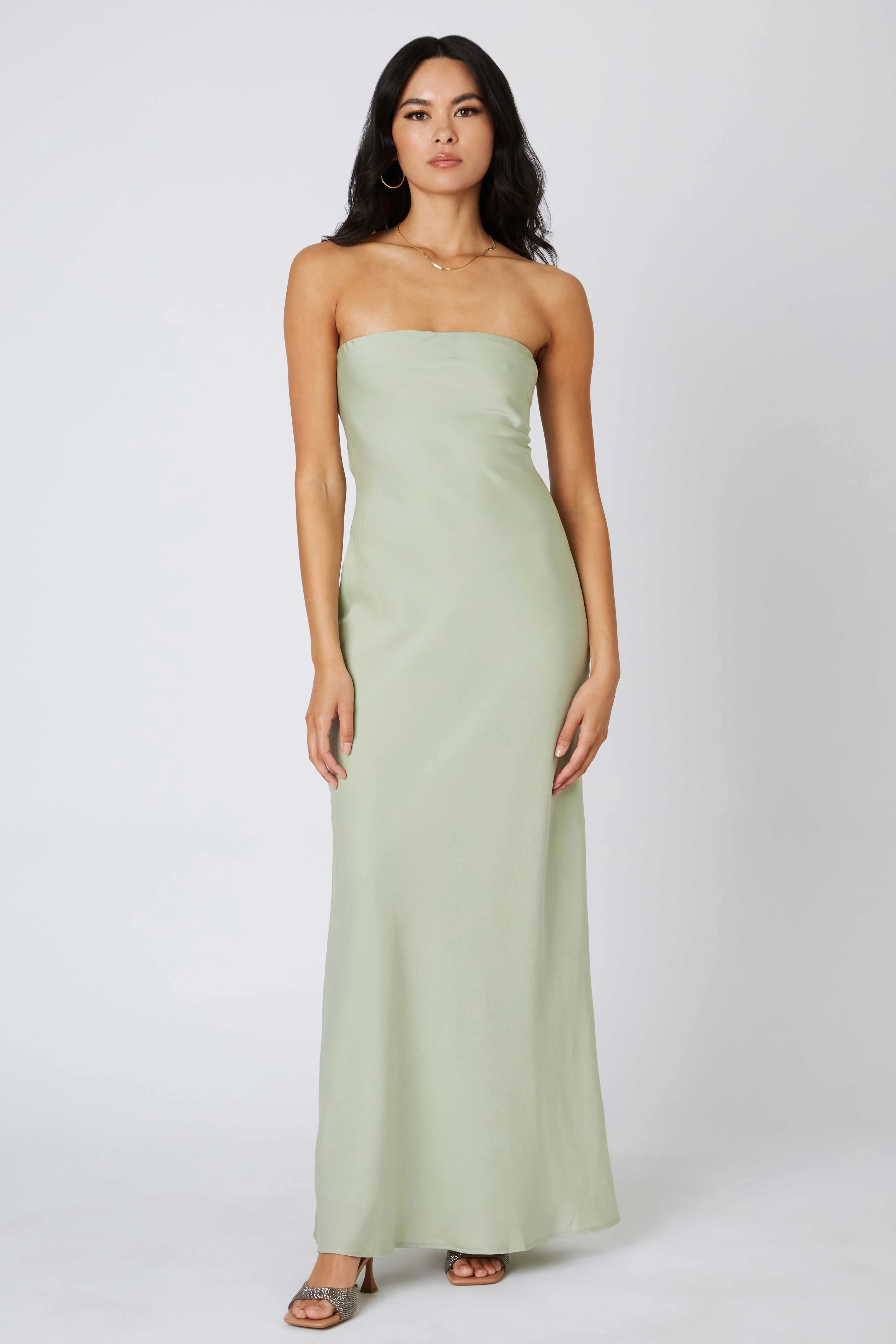 Tie-Back Strapless Maxi Dress - Image 14
