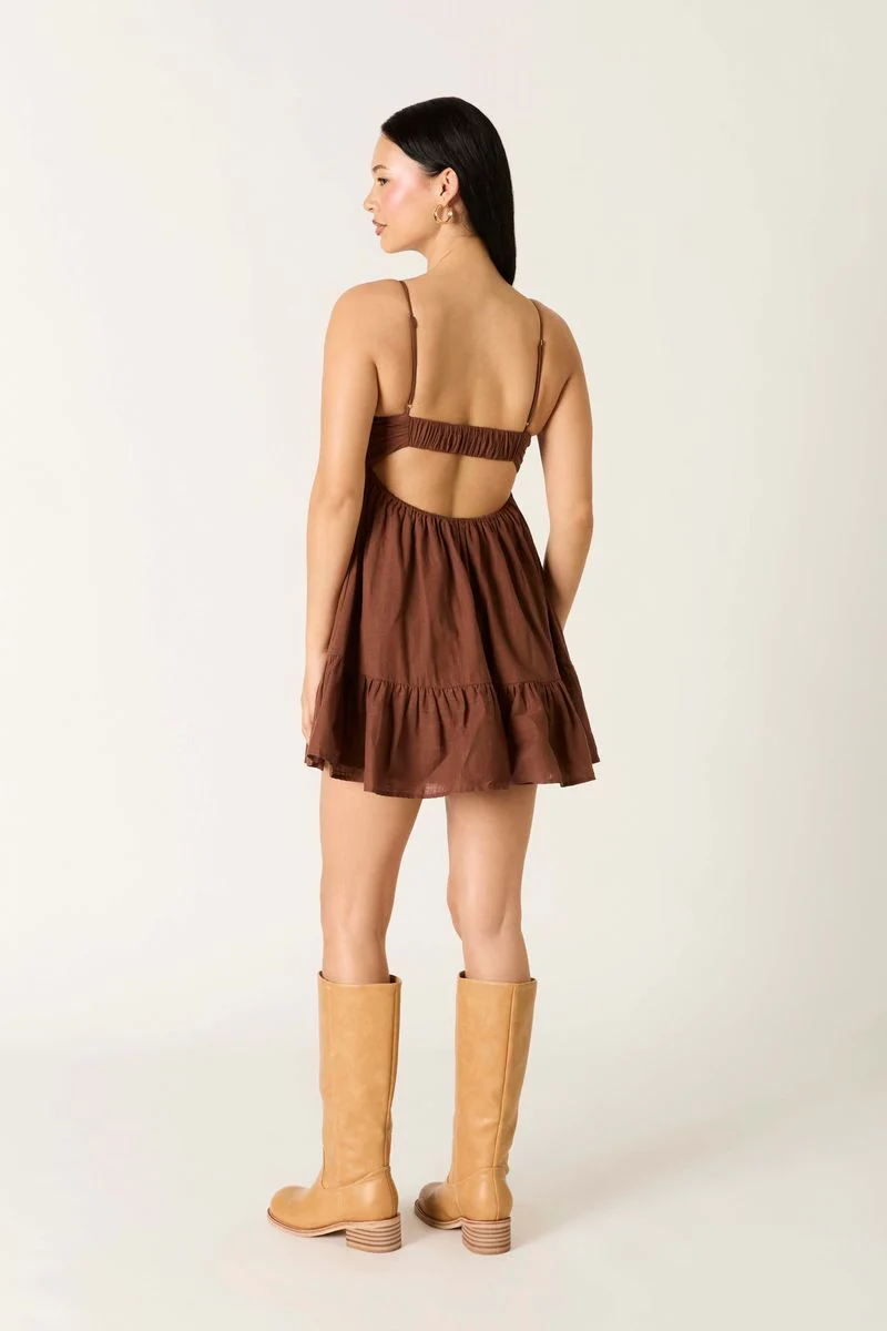 Twist Front Babydoll Mini Dress - Image 4