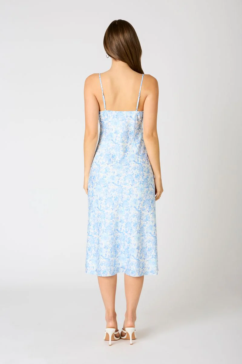 Vintage Satin Midi Dress - Image 3