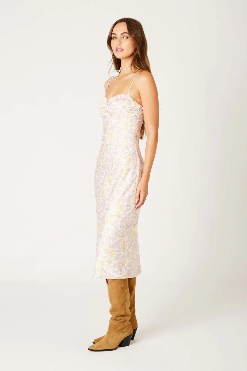 Vintage Satin Midi Dress - Image 3
