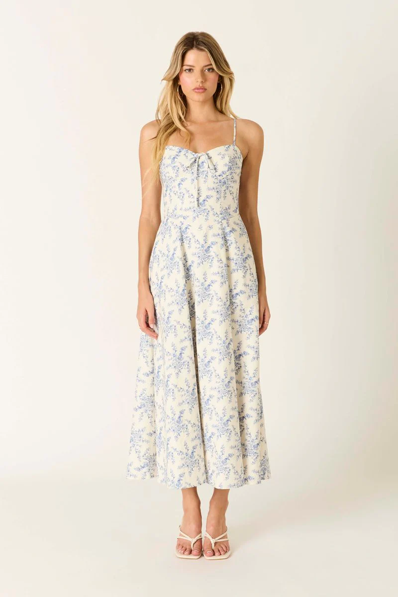 Vintage Toile Midi Dress - Image 2