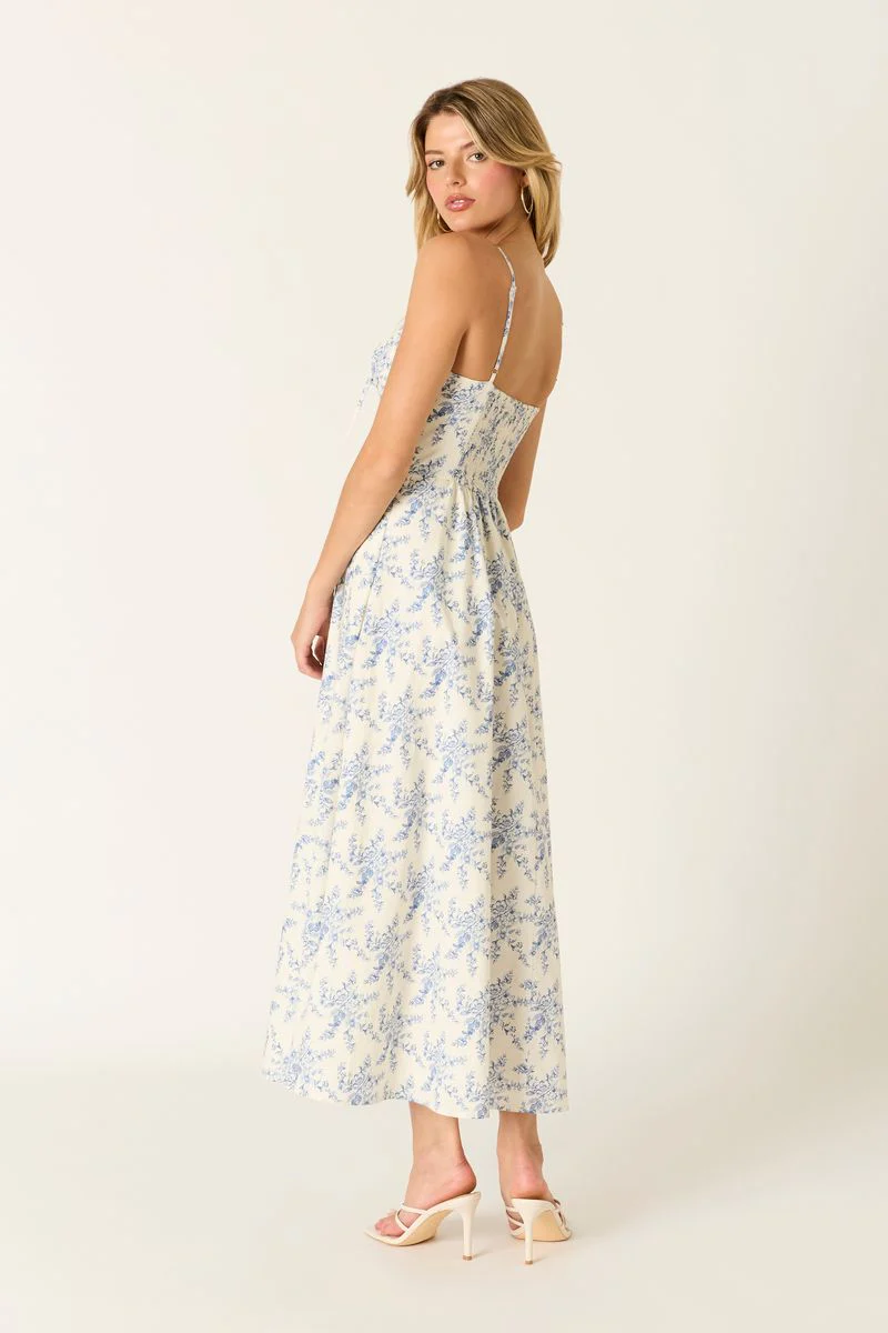 Vintage Toile Midi Dress - Image 4