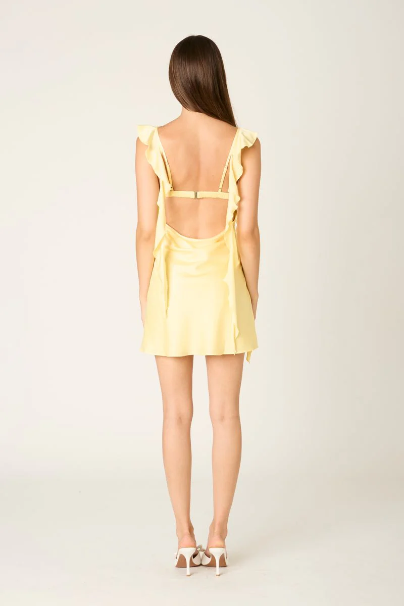 Waterfall Ruffle Mini Dress - Image 4