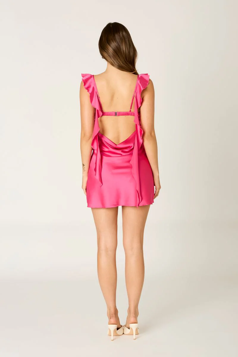 Waterfall Ruffle Mini Dress - Image 4